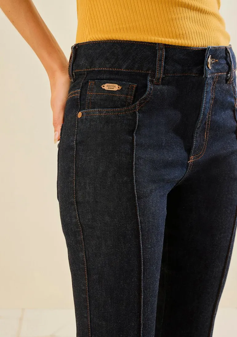 Calça Morena Rosa Flare Média Azul