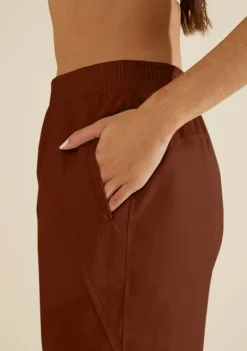 Calça Morena Rosa Jogging Alta Marrom