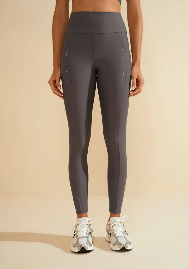 Calça Morena Rosa Legging Alta Cinza