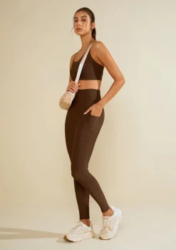 Calça Morena Rosa Legging Alta Marrom