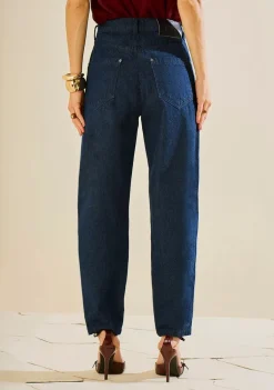 Calça Morena Rosa Mom Alta Azul