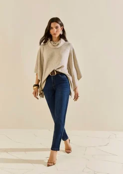 Calça Morena Rosa Mom Alta Azul