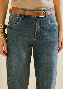 Calça Morena Rosa Mom Média Azul