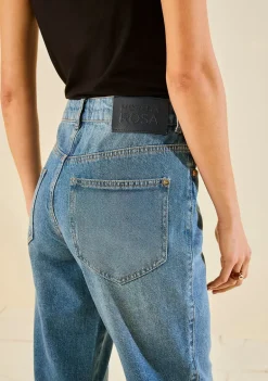 Calça Morena Rosa Mom Média Azul