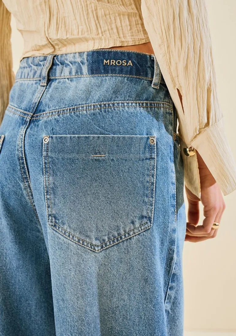 Calça Morena Rosa Pantalona Alta Azul