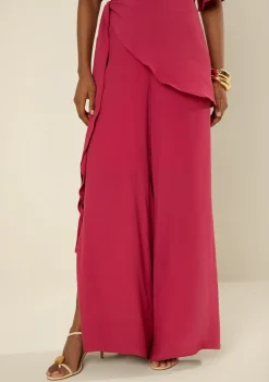 Calça Morena Rosa Pantalona Alta Rosa