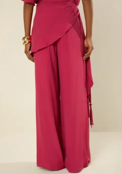 Calça Morena Rosa Pantalona Alta Rosa