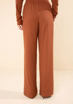 Calça Morena Rosa Reta Alta Marrom