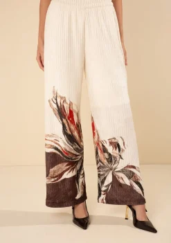 Calça Morena Rosa Reta Alta Off White