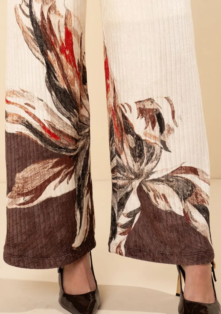 Calça Morena Rosa Reta Alta Off White