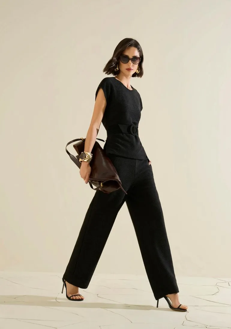 Calça Morena Rosa Reta Alta Preto