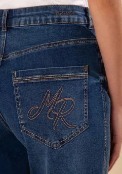 Calça Morena Rosa Reta Média Azul