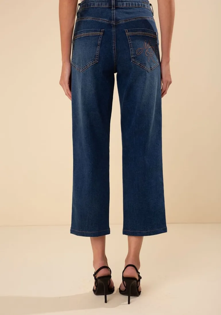 Calça Morena Rosa Reta Média Azul