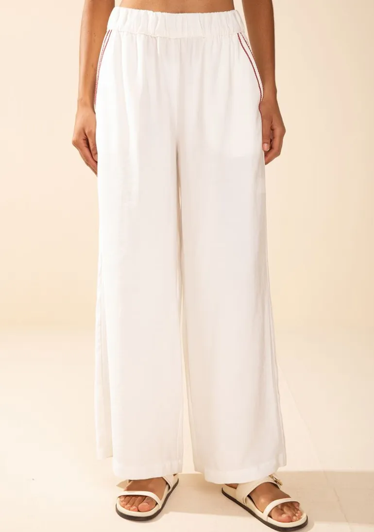 Calça Morena Rosa Reta Média Off White