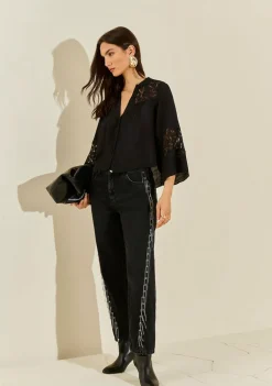 Calça Morena Rosa Reta Média Preto