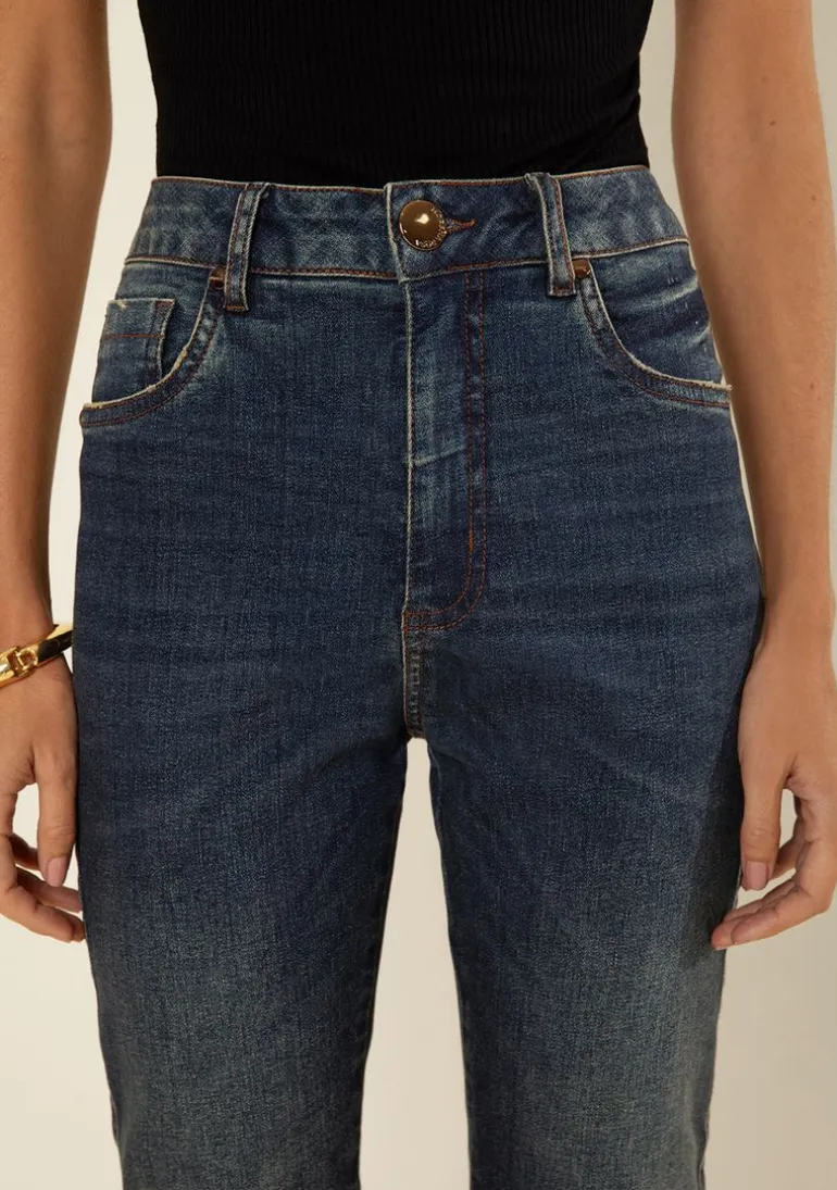 Calça Morena Rosa Skinny Alta Azul