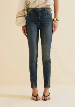 Calça Morena Rosa Skinny Alta Azul