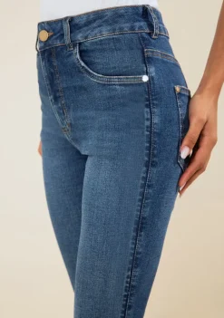Calça Morena Rosa Skinny Alta Azul