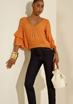 Calça Morena Rosa Skinny Alta Azul