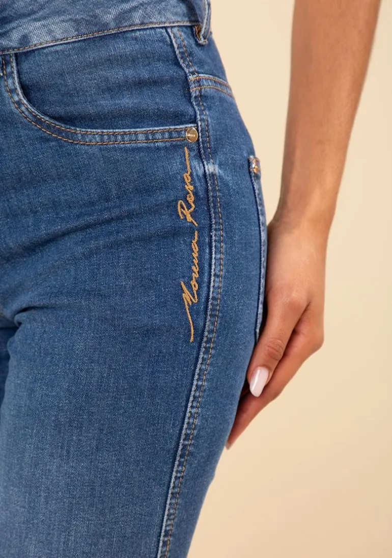 Calça Morena Rosa Skinny Média Azul