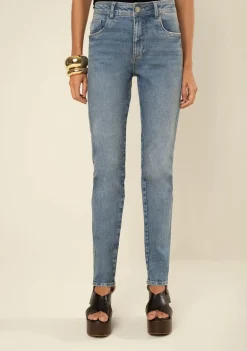 Calça Morena Rosa Skinny Média Azul