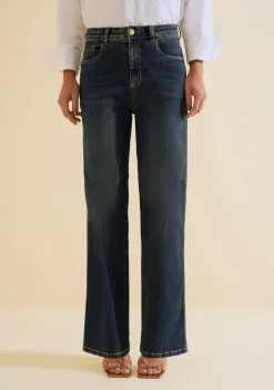 Calça Morena Rosa Wide Alta Azul
