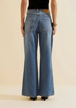 Calça Morena Rosa Wide Alta Azul