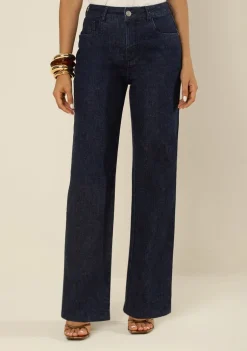 Calça Morena Rosa Wide Alta Azul
