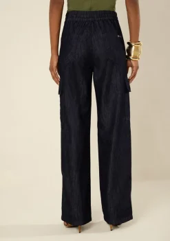 Calça Morena Rosa Wide Alta Azul