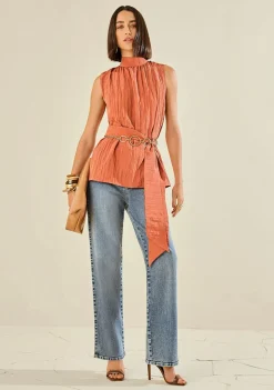 Calça Morena Rosa Wide Média Azul