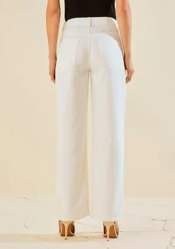 Calça Morena Rosa Wide Média Off White