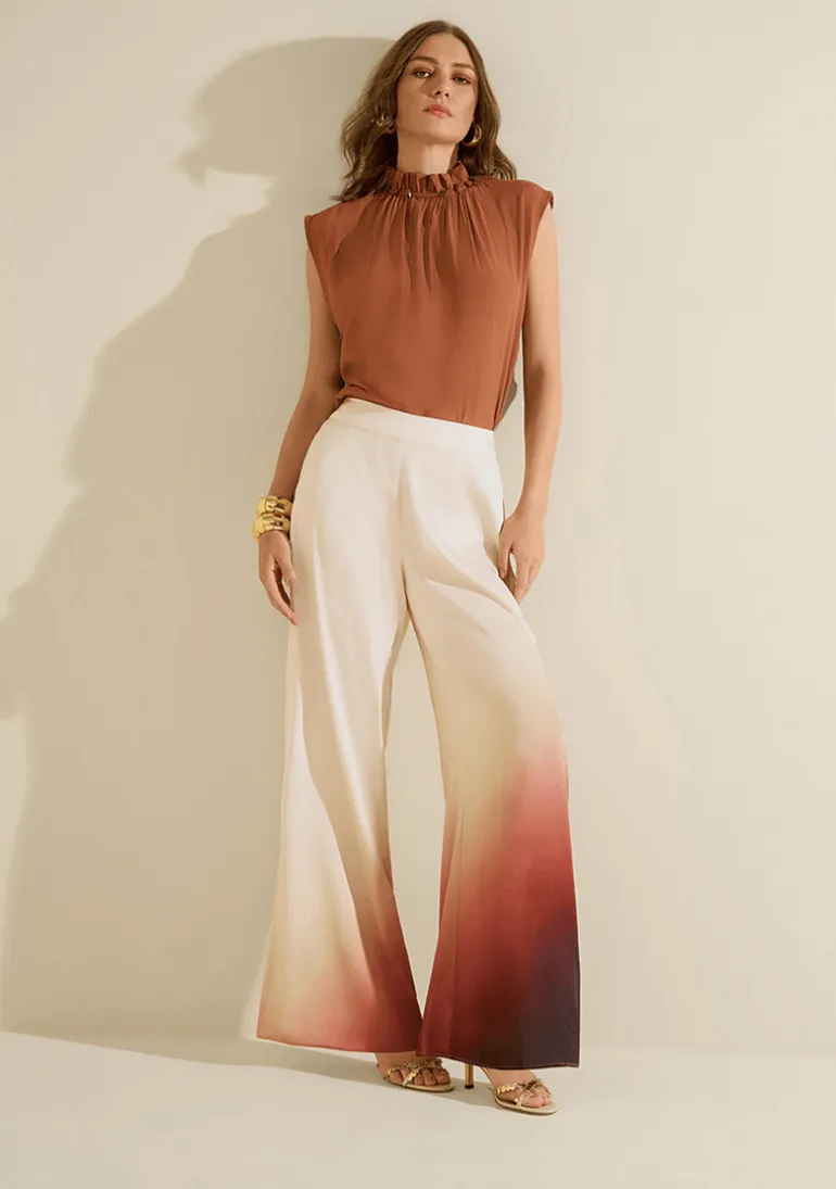 Calça Pantalona Nuance Bege