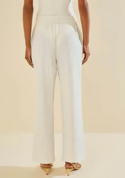 Calça Reta Alvéolo Branco