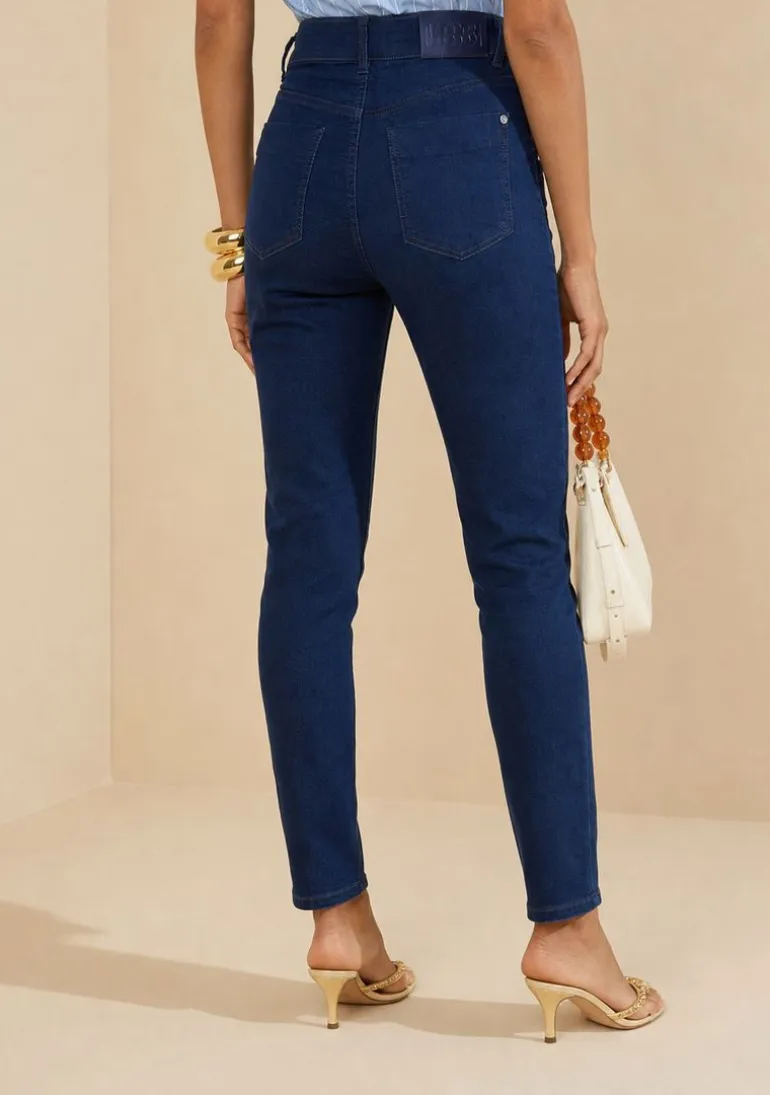 Calça Skinny Alta Azul