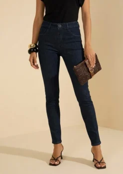 Calça Skinny Alta Azul