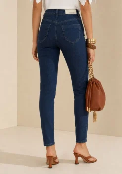 Calça Skinny Alta Azul