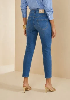 Calça Skinny Alta Azul