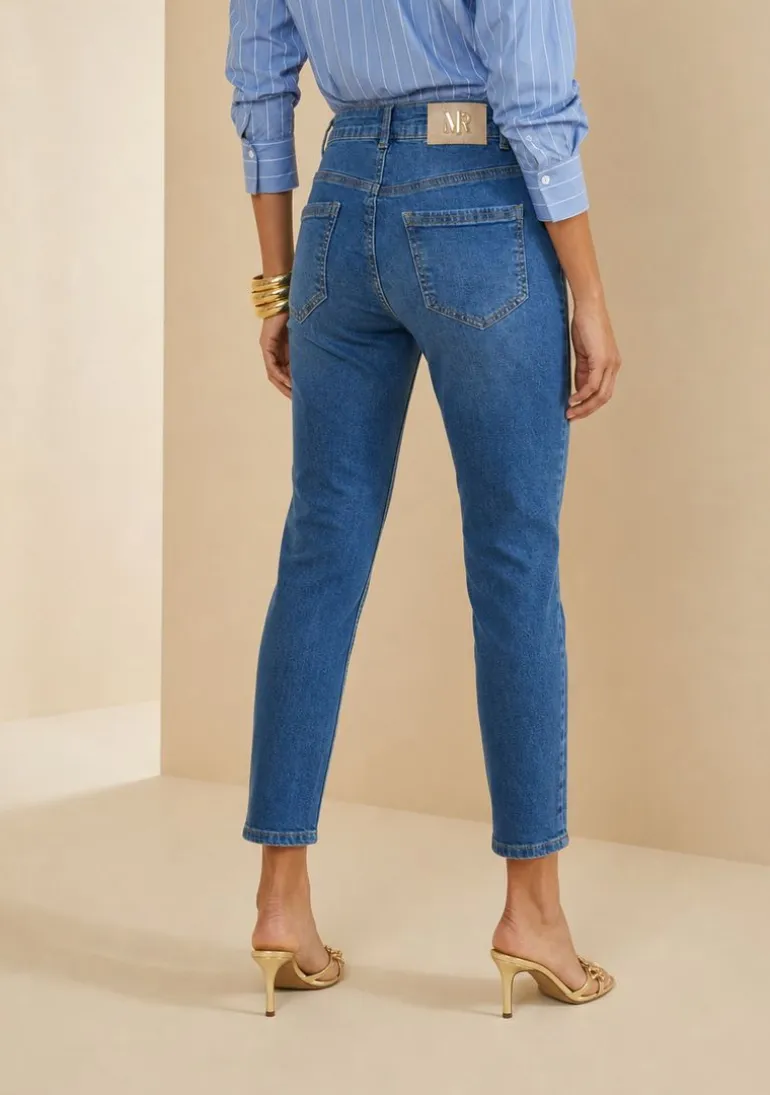 Calça Skinny Alta Azul