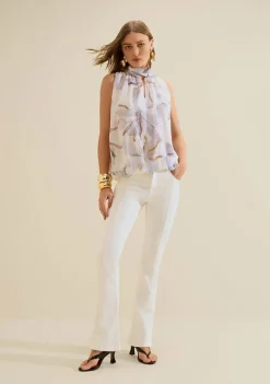 Calca Boot Cut Alta Off White