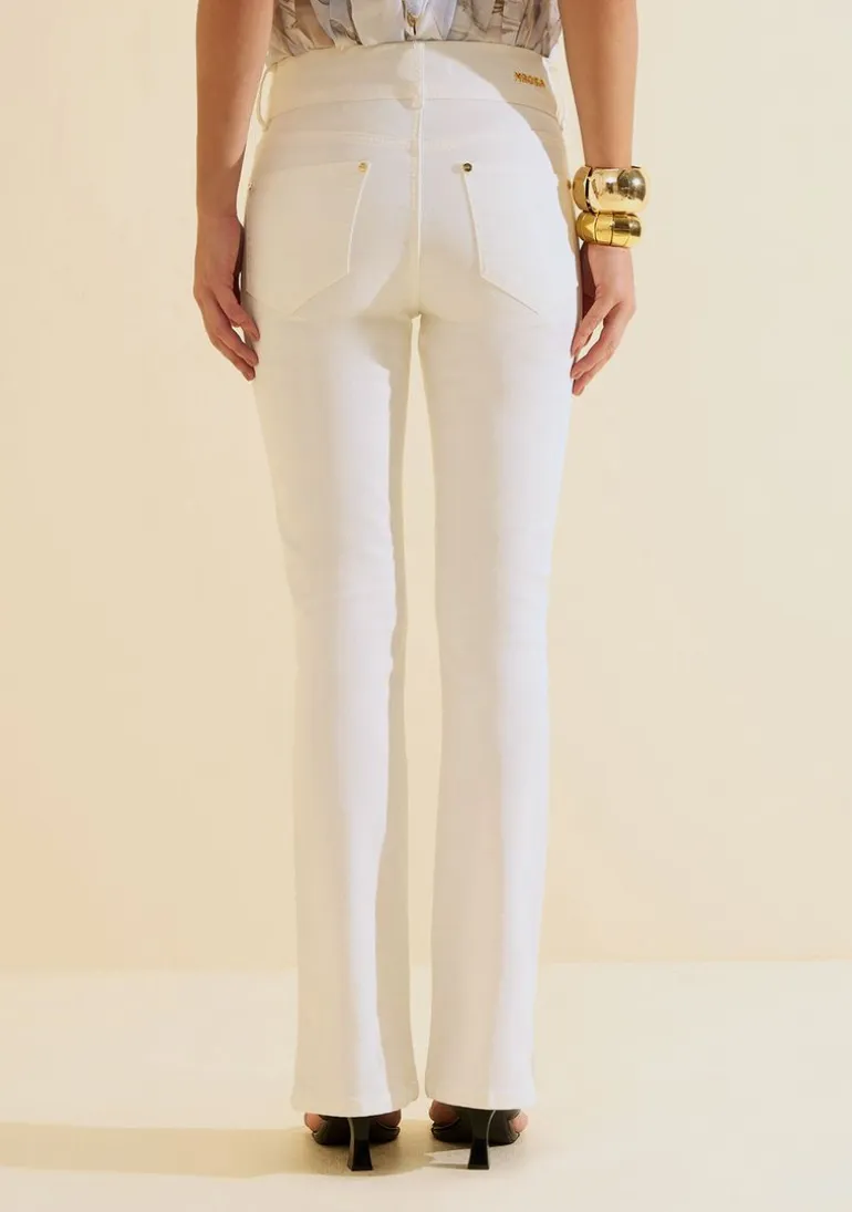 Calca Boot Cut Alta Off White