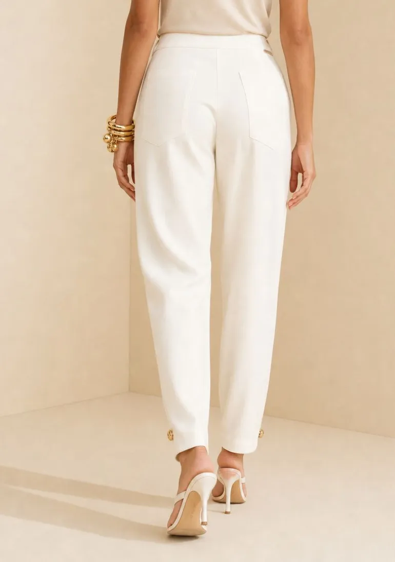 Calca Cenoura Refino Off White