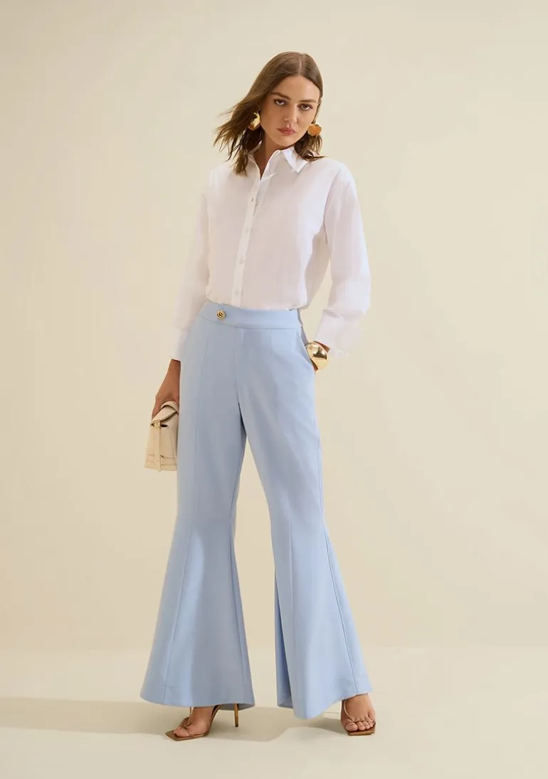 Calca Flare Origem Azul