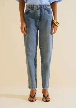 Calca Jeans Mom Cadência Azul