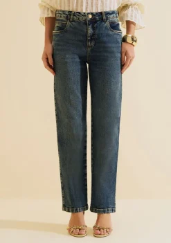 Calca Jeans Reta Cadência Azul