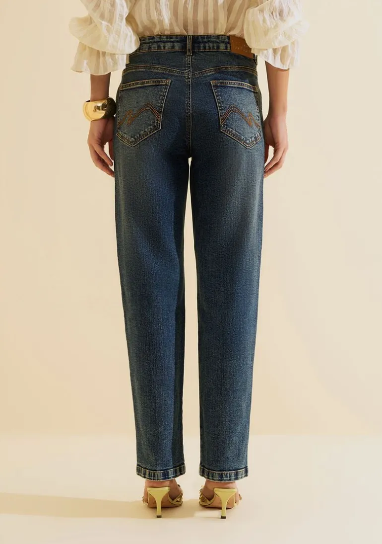 Calca Jeans Reta Cadência Azul
