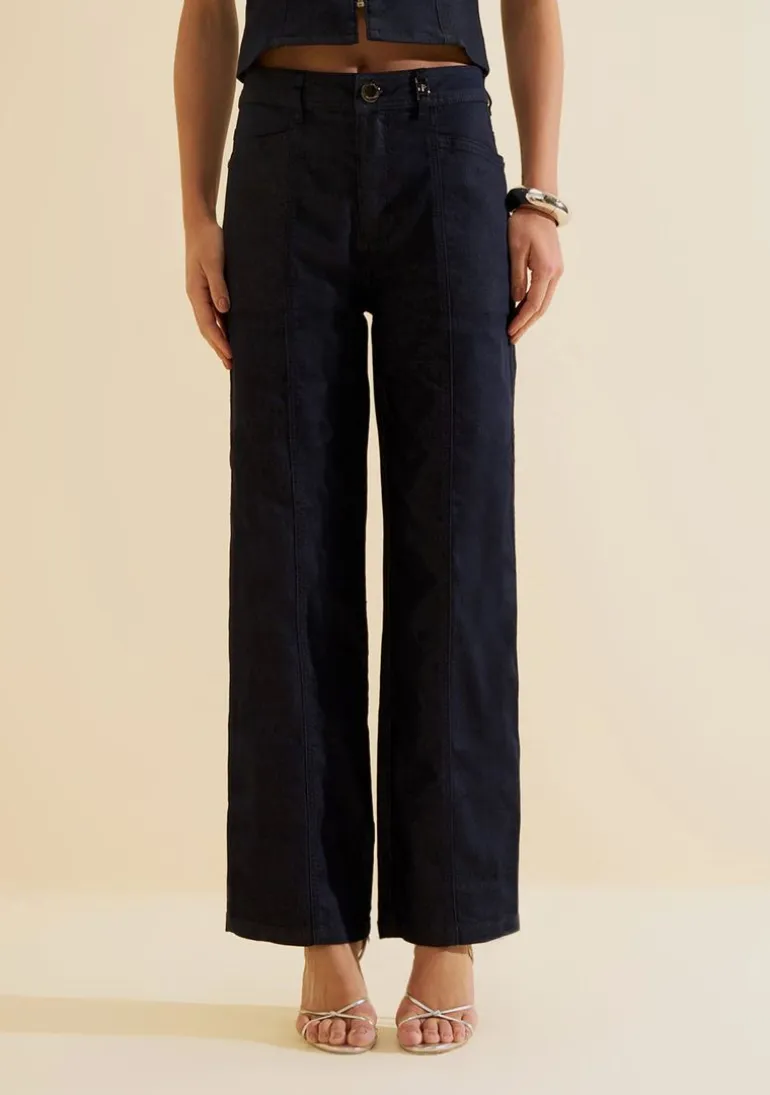 Calca Jeans Reta Origem Azul