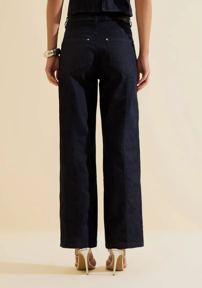 Calca Jeans Reta Origem Azul