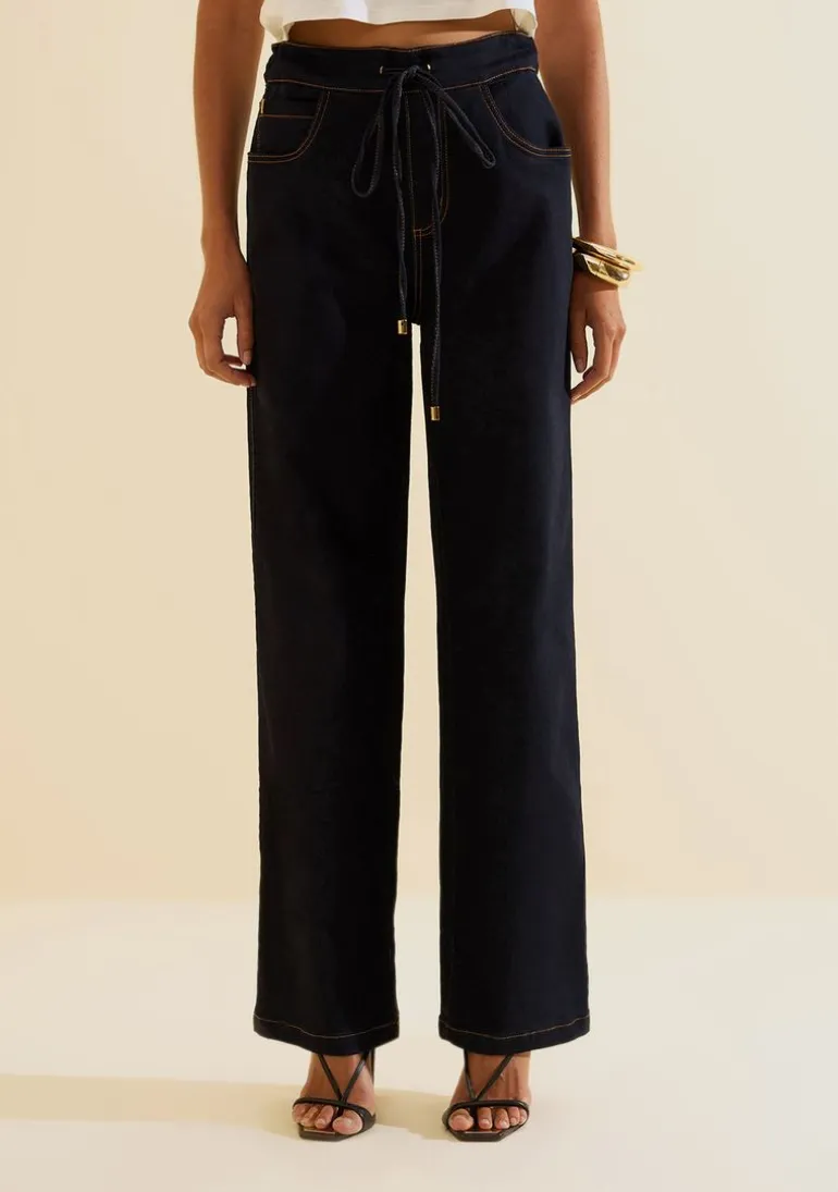 Calca Jeans Wide Prisma Azul
