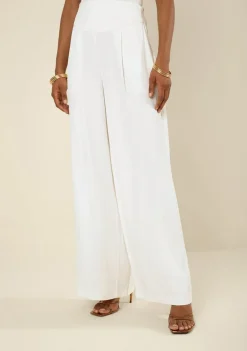 Calca Wide Leg Lírio Off White