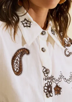 Camisa Clássica Arabesca Off White